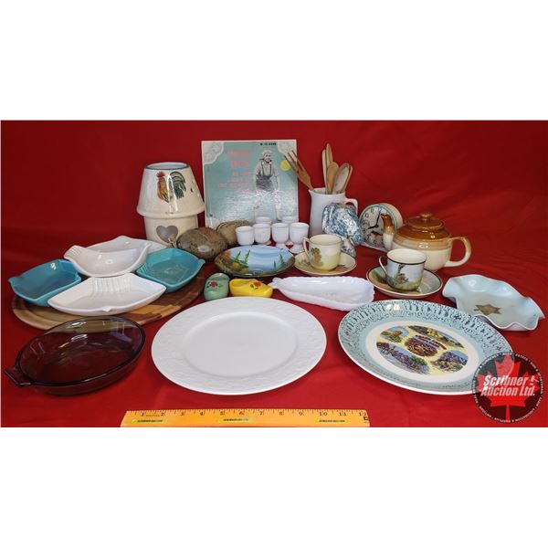 Collector Combo: Glassware Grouping (Plates, Egg Cups, Tea Pot, Cup/Saucers, Doris Day Album, etc) (