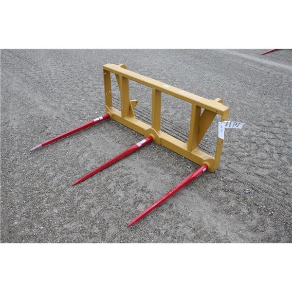 New and Unused three prong bale spear, Euro mount