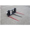 Image 2 : New and Unused three prong bale spear, skid steer mount