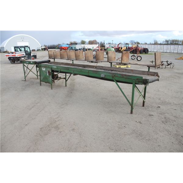 Delhi Foundry Tobbacco grading table with extensions, electric motor, from retiring tobbacco farmer