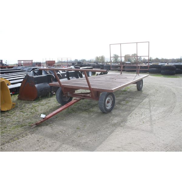 Used 18' steel mesh top bale wagon