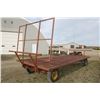 Image 3 : Used 18' steel mesh top bale wagon
