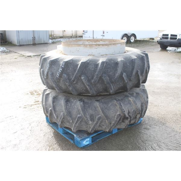 Firestone 18.4x38 T-rail duals with hardware