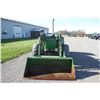 Image 3 : JD 2555 4wd tractor, 175 loader, hi-lo, two remotes, 16.9 x 30, almost new 6' bucket