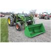 Image 3 : JD 2555 2wd tractor, 245 loader, 16.9x30, 6' bucket, 1 remote, drives but has transmission issue