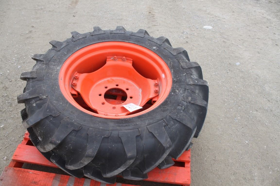 Michelin Agri Bib 12.4x24, New tire and rim to fit Kubota tractor