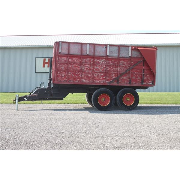 Used 16' tandem hydraulic dump trailer, hydraulic end gate, HD under carriage