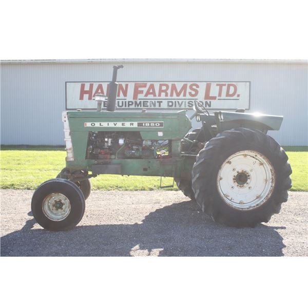 Oliver 1850 2wd tractor, diesel, 4735 hours, one owner