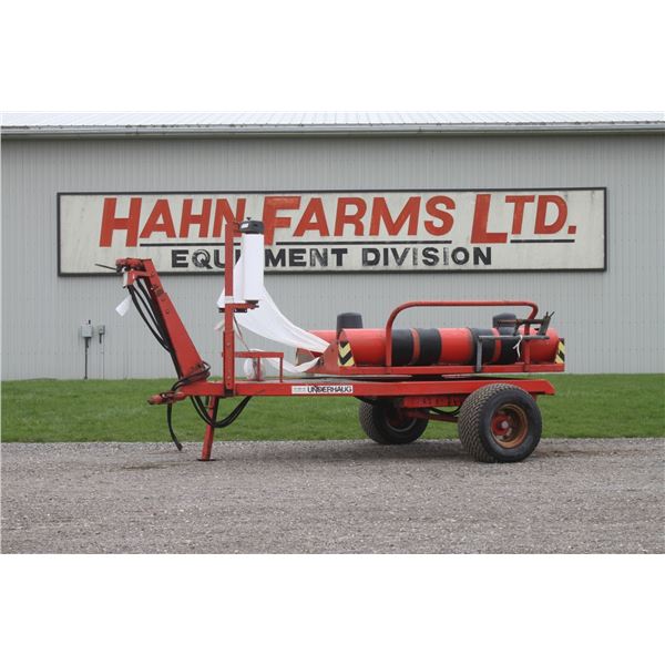 Kverneland 7525 underhaug hydraulic single bale wrapper, trailer style
