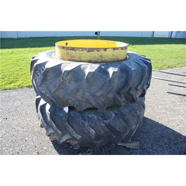 Good year 18.4x38 T-rail duals with hardware