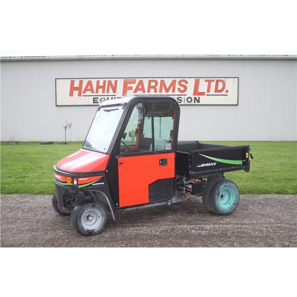 Cushman DS175 side by side utility vehicle with dump box, 776 hours, out of service, inoperatable. L