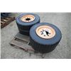 Image 1 : Set of 4 hard tires and rims to fit skidsteer, 8.25x15, Local Municipal Unit