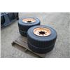 Image 2 : Set of 4 hard tires and rims to fit skidsteer, 8.25x15, Local Municipal Unit