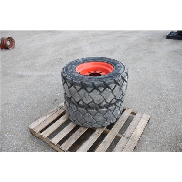 Bobcat Set of 2- 12x16.5 tires and rims to fit Bobcat skidsteer