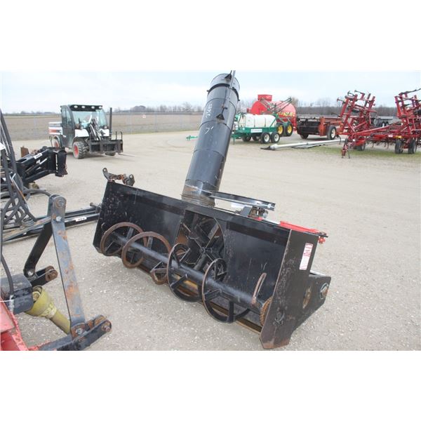 Lucknow 84" snowblower, hydraulic turn, low use, Local Municipal Unit. Under Mount Sub frame to fit