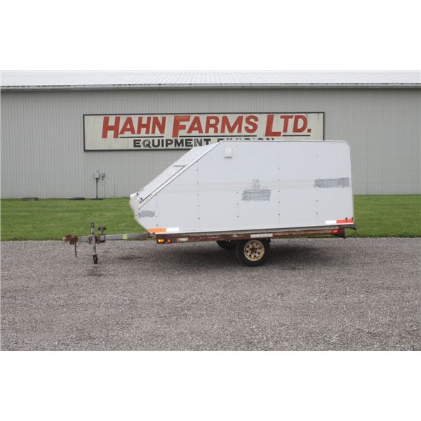 Northtrail 10'x8' enclosed snowmobile trailer, white, single, 2007 model, Local Municipal Unit