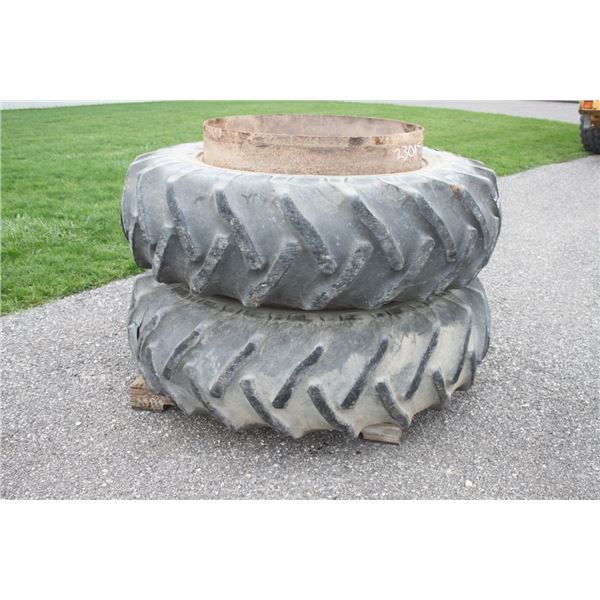 Goodyear 18.4x38 T-rail duals with hardware