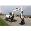 Image 4 : Bobcat E85 excavator, cab, air, hydraulic thumb, long stick, coupler, dozer blade, 2700 hours, one o