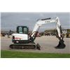 Image 5 : Bobcat E85 excavator, cab, air, hydraulic thumb, long stick, coupler, dozer blade, 2700 hours, one o