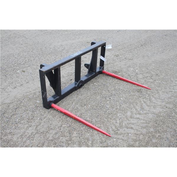 New and Unused two prong bale spear, Euro coupler