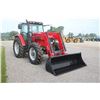 Image 4 : MF 5460 Dyna 4 4wd tractor, cab, air, MF 945SL loader, 3 load sensing remotes, front auxiliary remot
