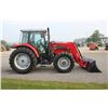 Image 5 : MF 5460 Dyna 4 4wd tractor, cab, air, MF 945SL loader, 3 load sensing remotes, front auxiliary remot