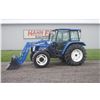 Image 1 : New Holland TL90A 4wd tractor, cab, air, 2 remotes, 12x12 shuttle, 18.4R30, Stoll F8 HD loader, 3766