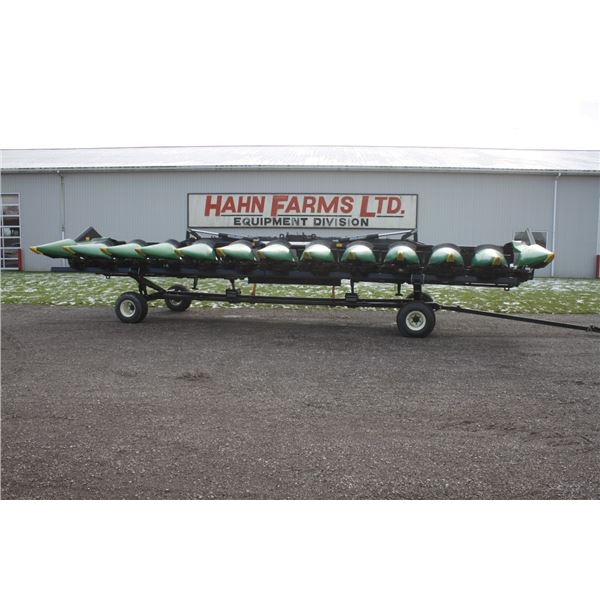 Gerringhoff RD1200 12 row folding, chopping cornhead, single point JD hook up, recent rebuild, one o