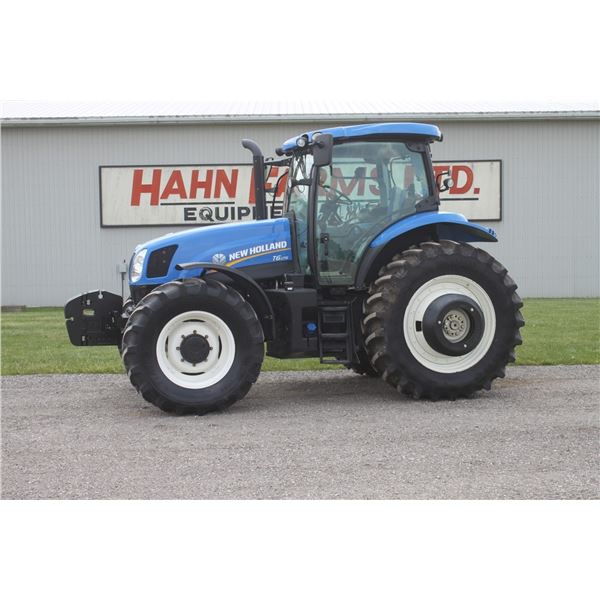 New Holland T6.175 4wd tractor, cab, air, powershift, 4 remotes, rear wheel weights, 2635 hours, one