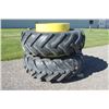 Image 1 : Set of 20.8R38 t rail snap on duals