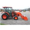 Image 5 : Kubota L6060 4wd compact tractor, cab, air, LA1055 loader, front auxilaries, 2 remotes