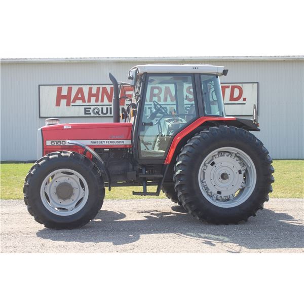 MF 6180 4wd tractor, cab, air, Dynashift,  18.4R38, 2 remotes, 1852 hours, Very nice unit