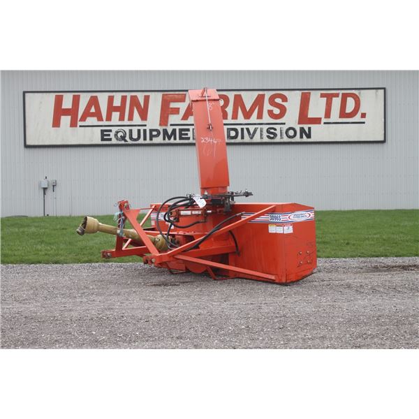 Agro Trend 3096S 8' single auger snowblower, hydraulic turn, 3pth
