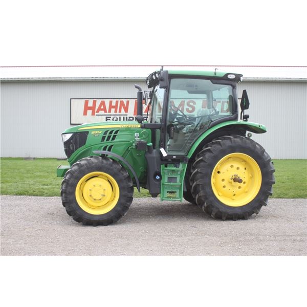JD 6130R 4wd tractor, cab, air, loader ready, 672 hours