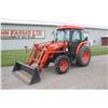 Image 2 : Kioti DK55 4wd compact tractor, cab, air, KL551 loader, 1,600 hours, very nice