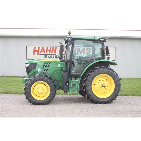 JD 6130R 4wd tractor, cab, air, 420/85R38, 1687 hours