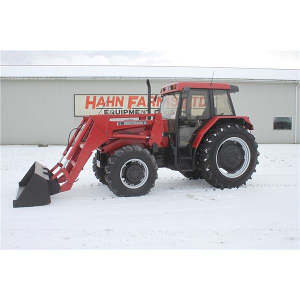 CIH 5240 4wd tractor, cab, air, powershift, 18.4x38, 520 loader