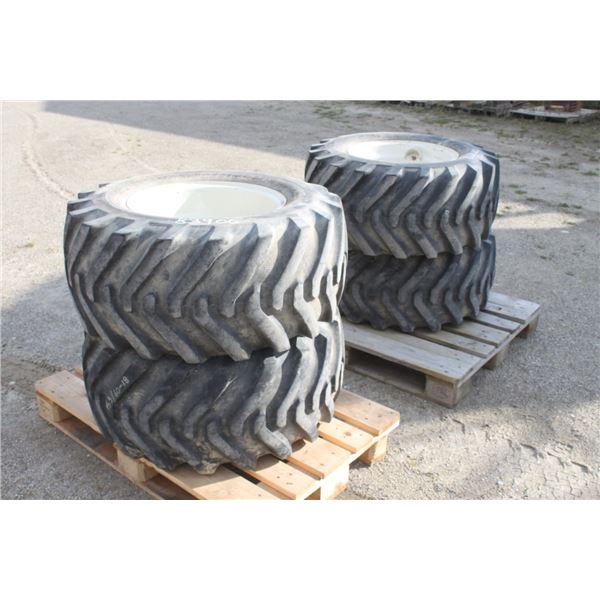 Kubota Set of 4- 15.5/60x18 tire and rims to fit Kubota R520
