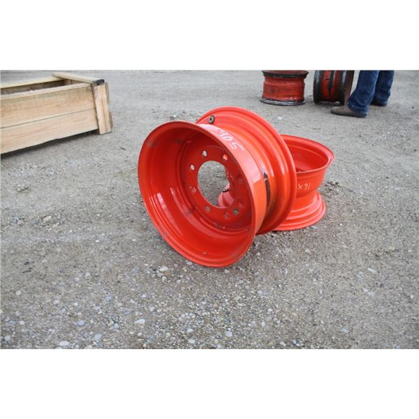 Kubota Set of 2- 16" tractor rims to fit Kubota tractor