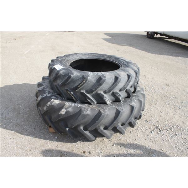 2 Used tractor tires, 1- Firestone 380/85R30, 1- Goodyear 18.4x42