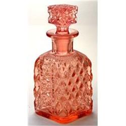 Pink Pressed Depression Glass Perfume Decanter #2356182