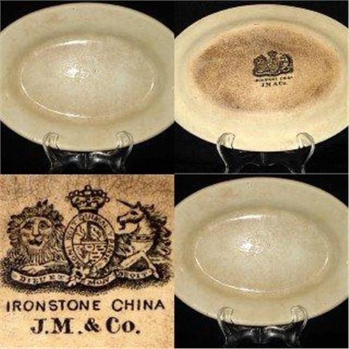 WHITE IRONSTONE CHINA PLATE BY JM & CO #2370994
