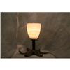 Image 1 : Art Nouveau Style Iron & Alabaster Table Lamp #2371193