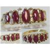 Image 1 : Fancy 5 RUBY ring LOADED With GLITZ! #2371580