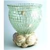 Image 1 : Mosaic Glass Centerpiece bowl with Shell Motif #2371665