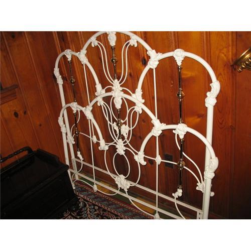White Cast Iron Brass Bed Full Size or Queen 2393529