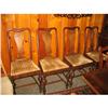Image 1 : 4- Queen Anne Dining Chairs, Walnut #2393533
