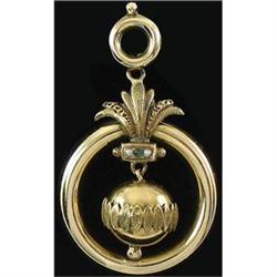 Unique Antique 18K Gold Victorian Pendant #2393543