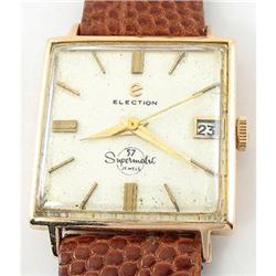 Vintage 18K Gold Election Watch Supermatic Rare#2393550