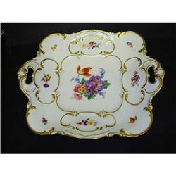 LOVELY FLORAL GOLD LARGE DISH - BAVARIA #2393579